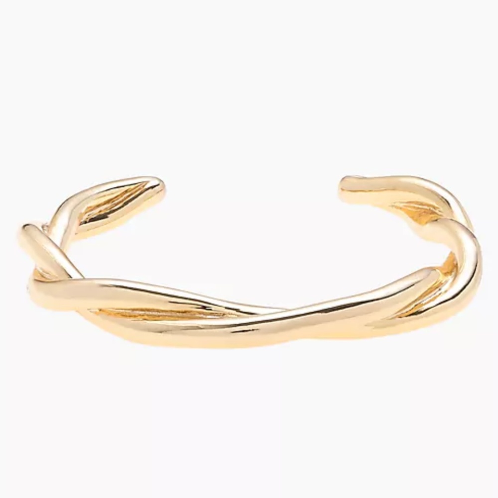 J. Crew Retail Gold braid cuff bracelet